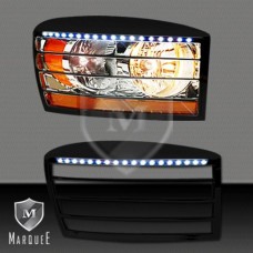 Dodge Ram 2002-2008 Black tail light bezel with led